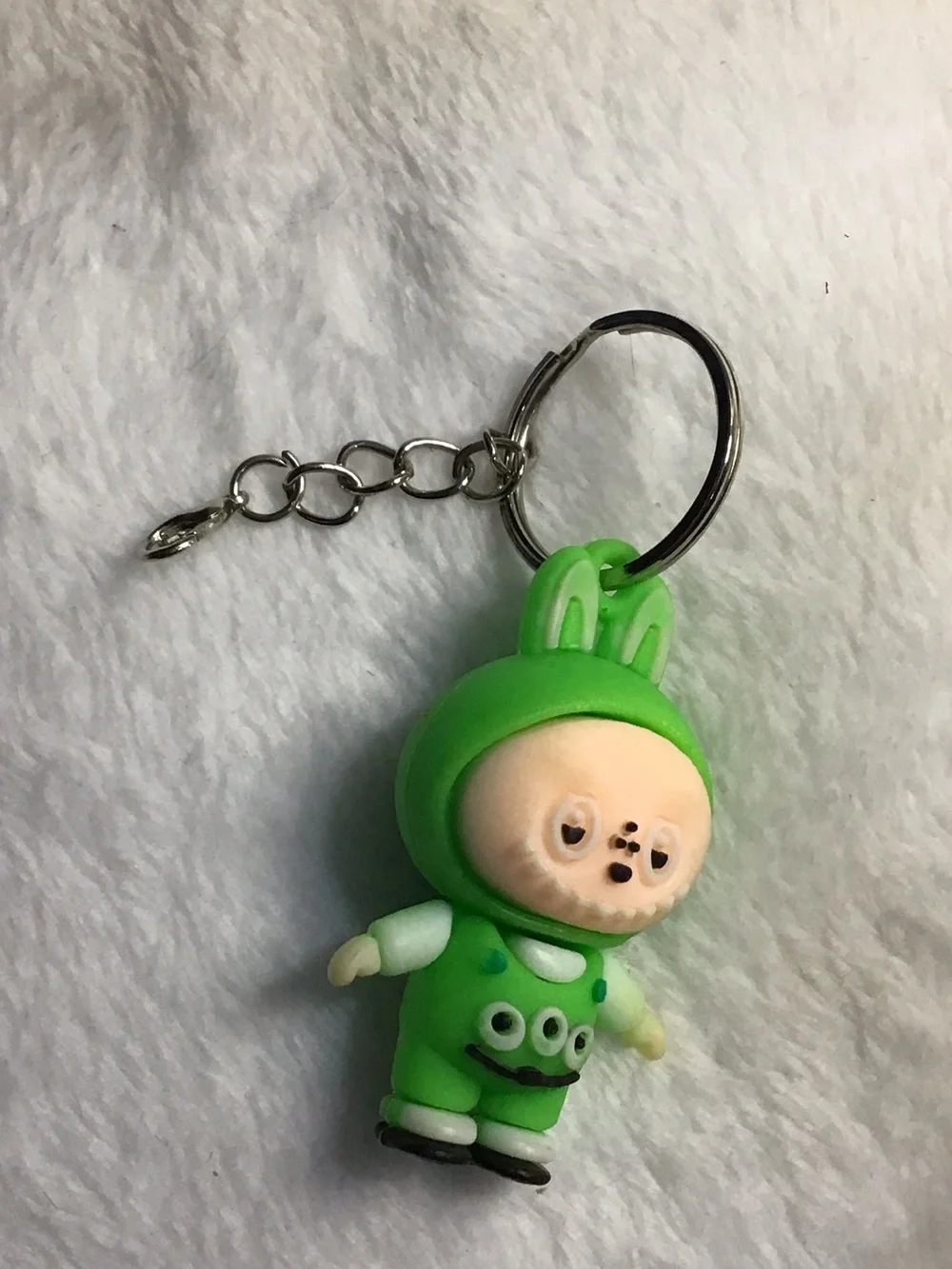 Green Bunny Keychain Character Kids Toy